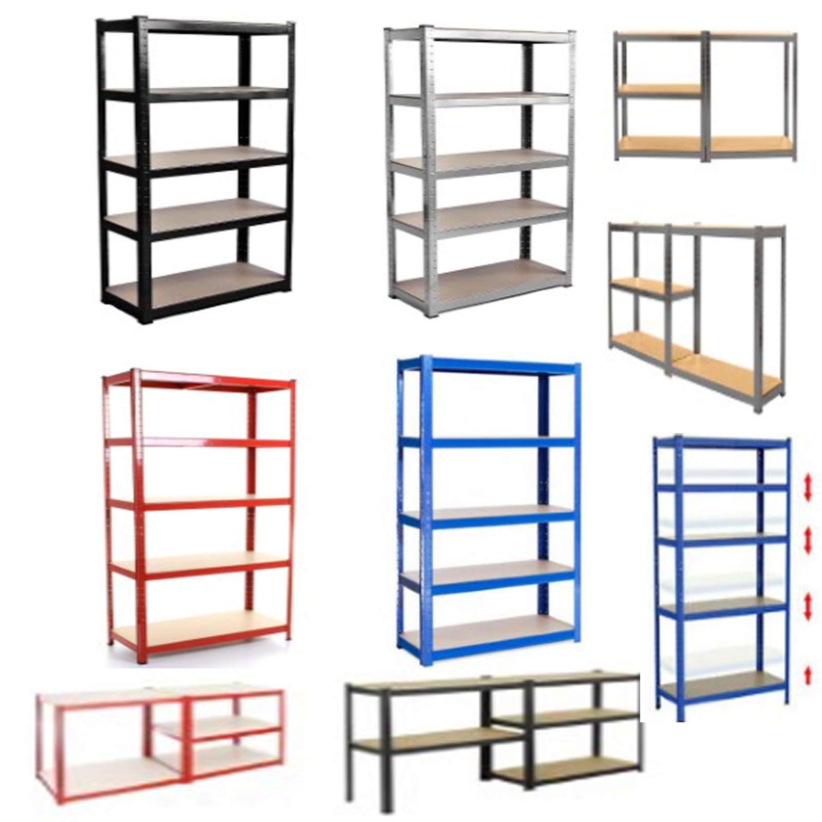 Buy Garage Shelves Shelving Unit Storage 5 Tier 150cm x 75cm x 30cm
