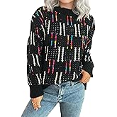 Tcremisa Cozy Sweaters for Women Fall Oversized Pullover Sweater Y2k Colorful Striped Chunky Knit Tops Cute Jumpers