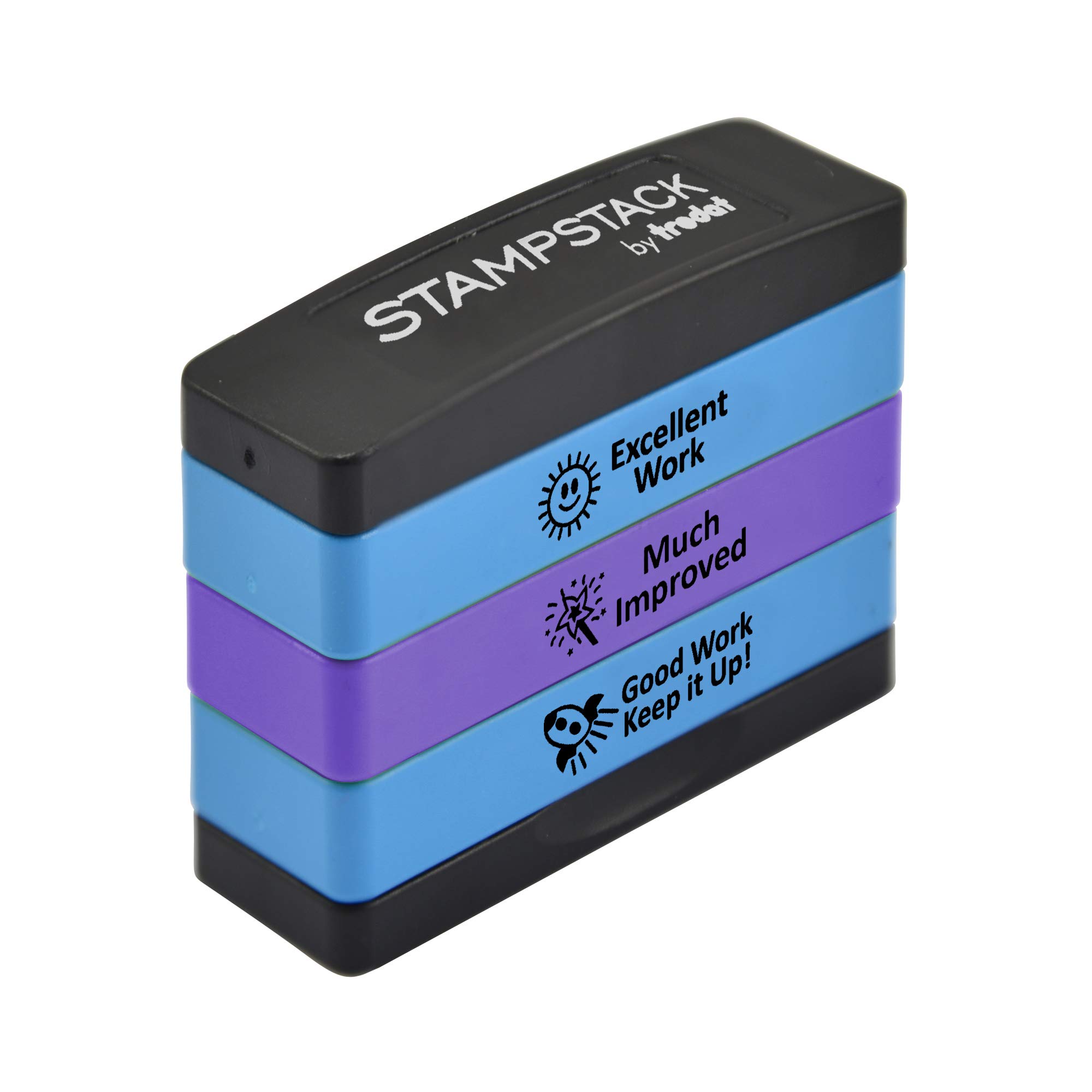 Trodat 3-in-1 Teacher Stamp For Marking Children's Schoolwork And Homework – Version 4,44mmx13mm