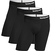 Tommy John Men’s Underwear, Supima Cool Cotton Boxer Briefs with Contour Pouch and Longer 8" Inseam, Comfortable Fabric