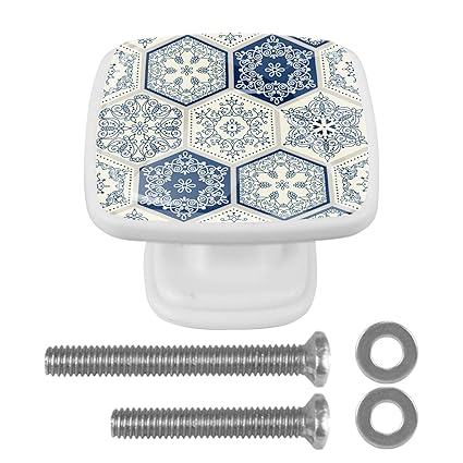 Schrankknöpfe und zieht Blaue abstrakte Blume Bücherregal Knöpfe