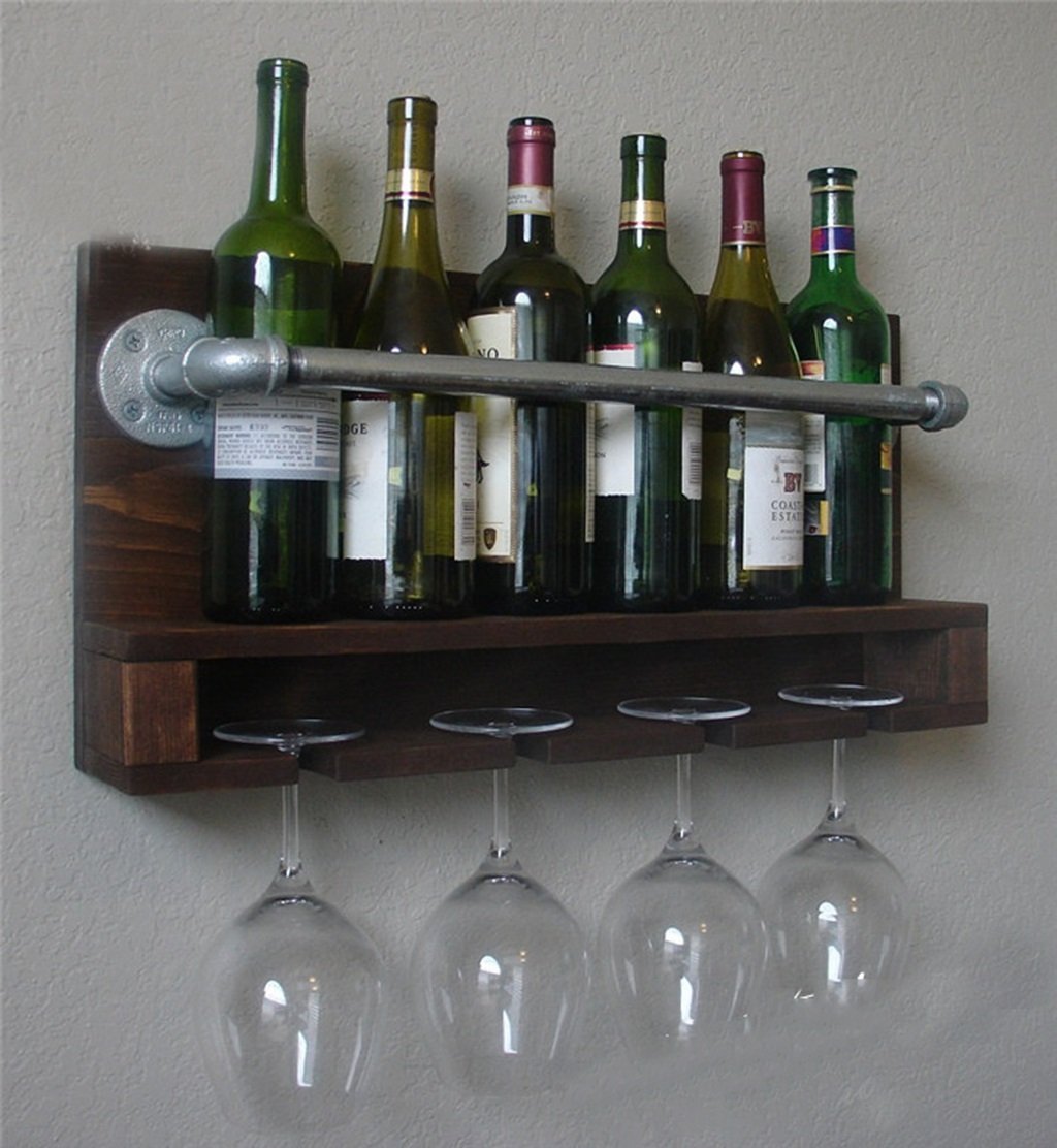 Барный крепеж бутылок на стену