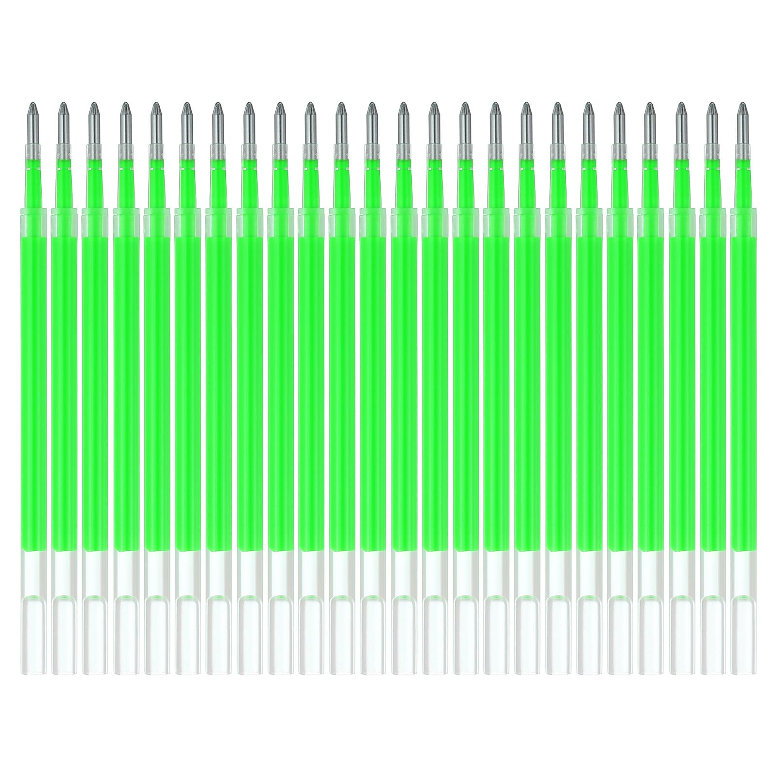 PATIKIL Gel Pen Refills, 24 Pcs 0.8mm Medium Point Neon Coloring Gel Ink Pen Replace Refills for Retractable Click Pens Writing Drawing Doodling Office Study Classroom Supplies, Green