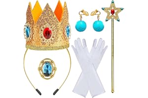 Tiny Chou Princess Crown Accessories, Princess Costume, Queen Rhinestone Tiara for Women Halloween Cosplay Birthday