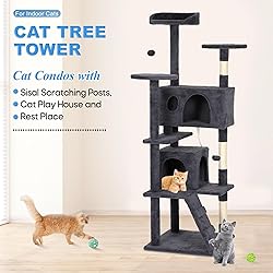FDW Cat Tree Tower 62in Multi-Level Durable Cat