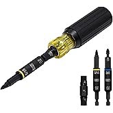 Klein Tools 32500HD 11-in-1 Multi-Bit Impact Screwdriver/Nut Driver | Impact Rated Tool with Phillips, Slotted, Square and Torx Tips