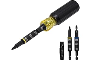 Klein Tools 32500HD KNECT Multi-Bit Screwdriver/Nut Driver, Impact Rated 11-in-1 Tool with Phillips, Slotted, Square and Torx