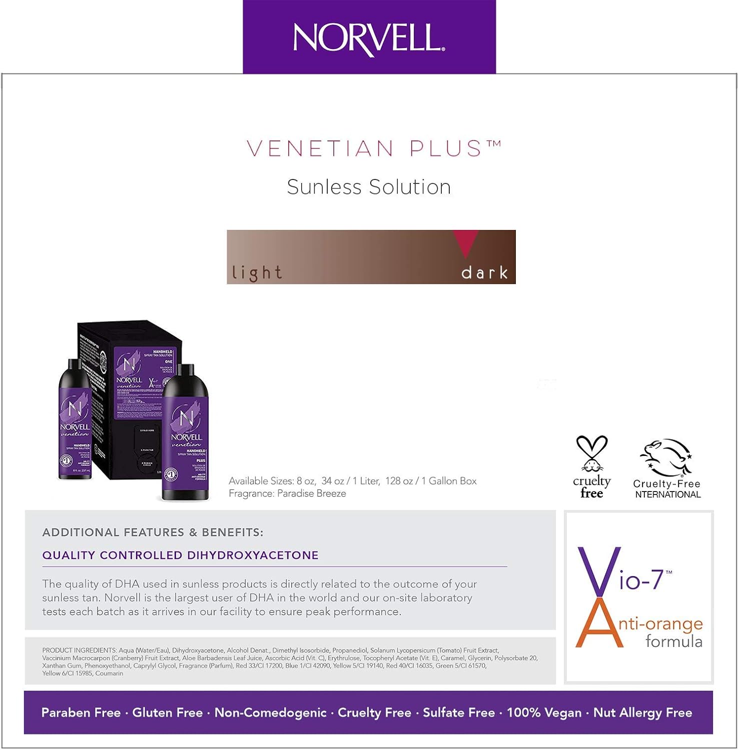 Norvell Premium Sunless Tanning Solution - Venetian Plus (1 Litre), 1 l (Pack of 1) - Image 4