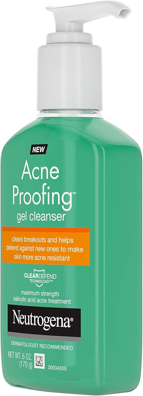 neutrogena acne proofing daily facial gel cleanser