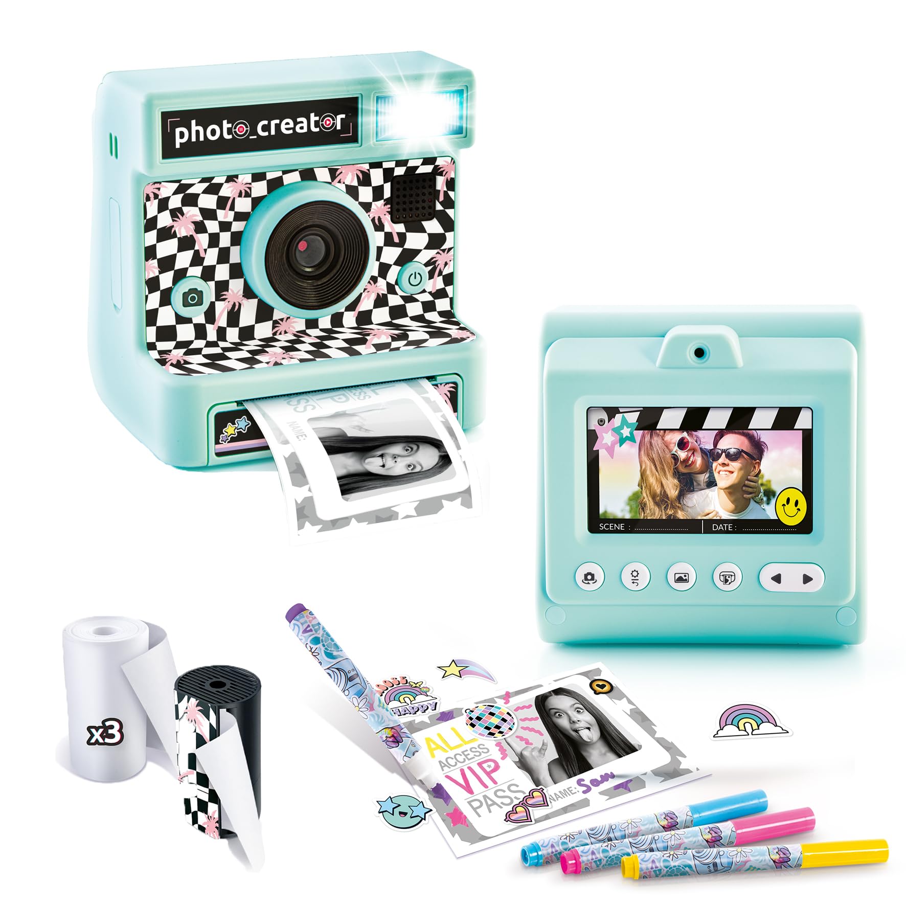 Kids Instant Print Camera – Photo Creator Retro Digital Camera with Inkless Thermal Printing | Selfie & Video, Filters & Frames | Creative Gift for Boys & Girls Age 8+