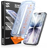 SMARTDEVIL 2 Pack for iPhone 17 Screen Protector | 9H Hardness Military Grade Shatterproof, HD Clear Tempered Glass, Bubble Free, Easy Installation, Case Friendly