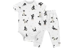 vvfelixl Baby Bodysuits Pants Sets Gnome Mushroom Short Sleeve Baby Clothes for Boys Girls 3M