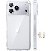 TORRAS Diamond Clear for iPhone 18 Pro Case, 2026 Upgraded Anti-Yellowing | 4X Mil-Grade Protection, Camera Control Button, DIY Button, Hard Back, Slim for iPhone 18 Pro Phone Case Thin, Secure Grip
