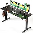 SIAGO Electric Standing Desk Adjustable - 55 x 24 Inch Sit Stand up Desk with Cable Management - 3 Memory Preset Adjustable Height Table