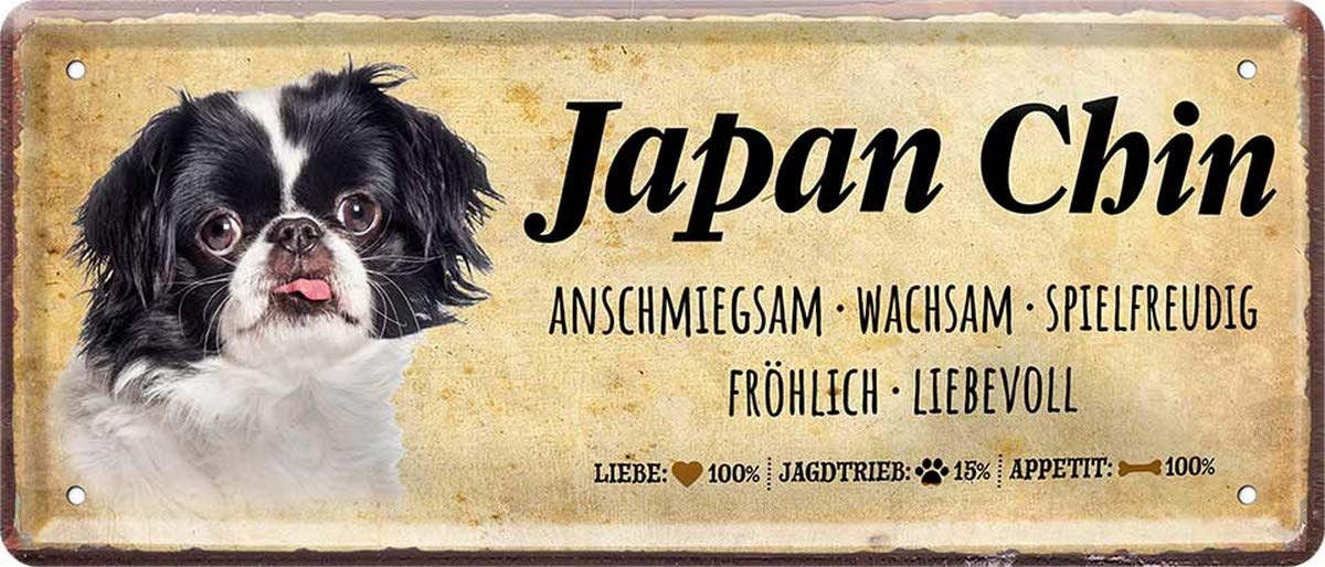 N / A Japan Chin Dog Letter 28 x 12 cm Decorative Tin Sign Tin 1459