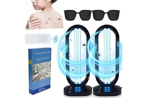 EYTPU Lumivyx Haloclean UV - 2024 New Upgrades Home Disinfection Device, Uvo254 Powered Home Disinfection Tower, With 3 Speed Timing And Remote Control, For Basement Bedroom Kitchen, With Ozone (2 Pcs)