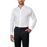 Calvin Klein Men's Regular Fit Non Iron Herringbone Button-Down Shirt