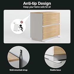 ModernMate 2 Drawer Lateral File Cabinet, Filing