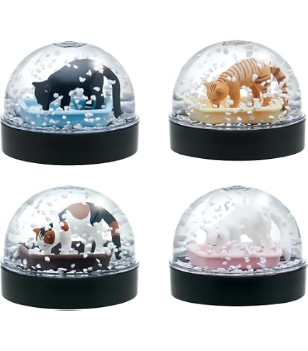 Amazon.com: CoolSnowGlobes Cat on Books Cool Snow Globe : Home