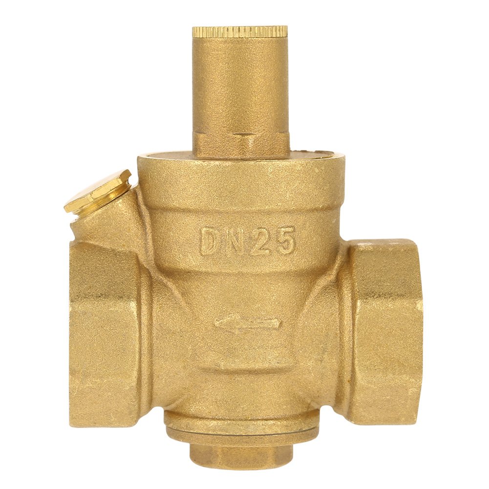 Water Regulator Valve, Brass Adjustable Water Pressure Reducer Valve, Threaded Water Pressure Regulating Valve, DN25 1