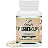 Pregnenolone 100mg per Serving (Converted to Progesterone to Boost Progesterone Levels) - Third Party Tested - 120 Capsules (50mg per Capsule) Non-GMO by Double Wood