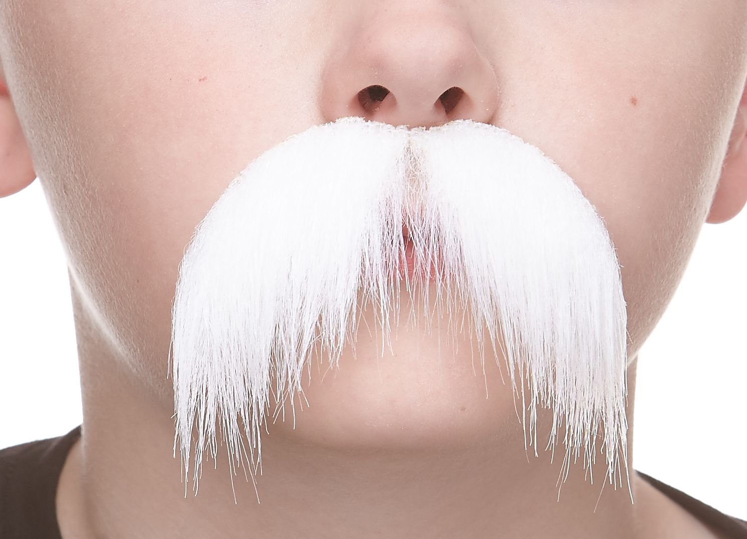 Mustaches Self Adhesive, Novelty, Small Walrus Fake Mustache, White Color