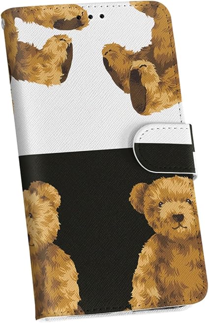 Amazon Co Jp Iphone Xs S 専用ケース 手帳型 カバー 手帳 スマコレ レザー 手帳タイプ 革 Igcase スマホケース スマホカバー アニマル テディベア 白黒 イラスト 家電 カメラ