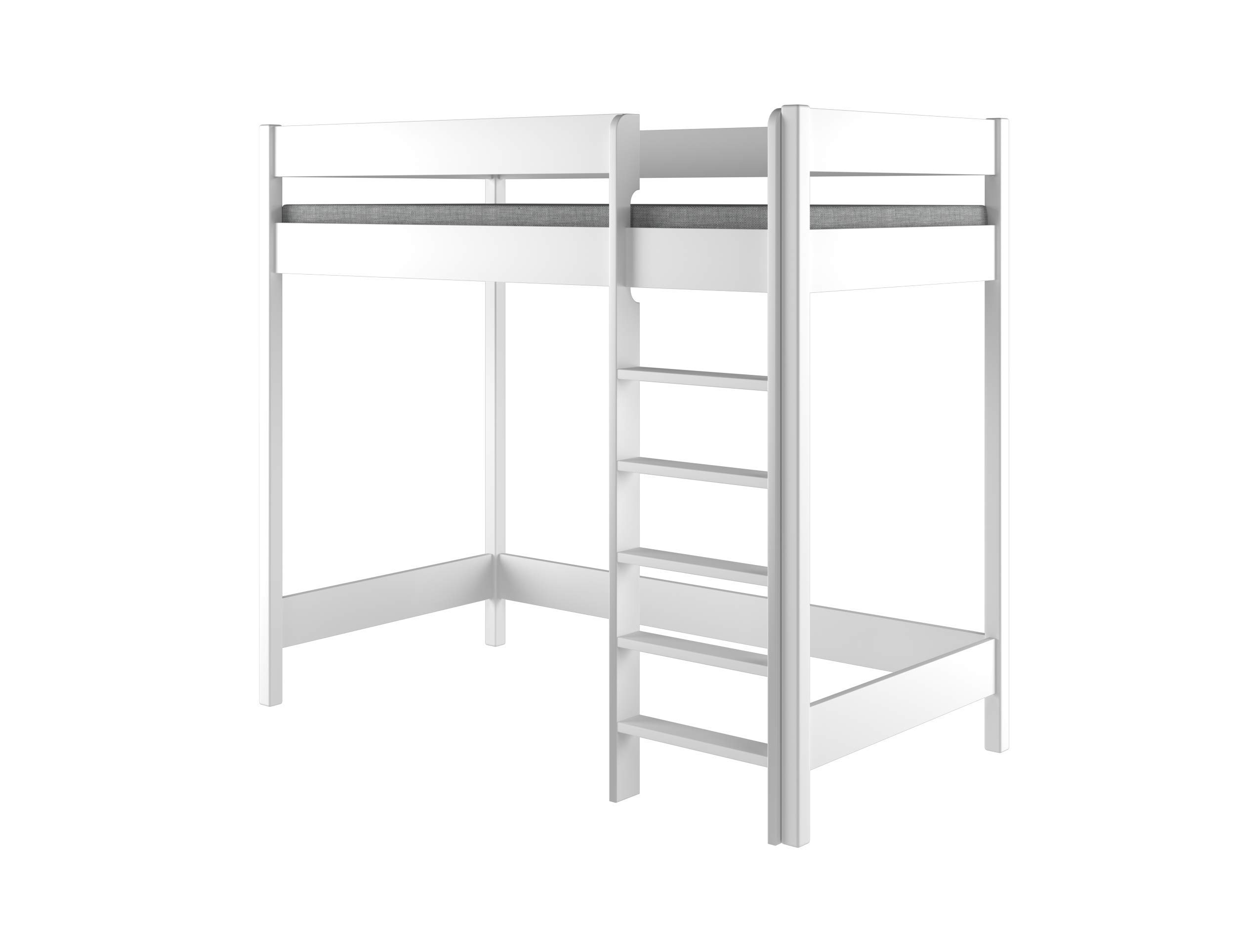 white bunk beds with mattress included