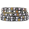 BTF-LIGHTING WS2811 IC RGB Addressable LED Strip Ultra Bright 5050 SMD RGB 60LED/m 20Pixels/m Multi-Colored Pixels Light Total 300LED 100Pixels 16.4FT 5m DC12V(No Adapter or Controller)