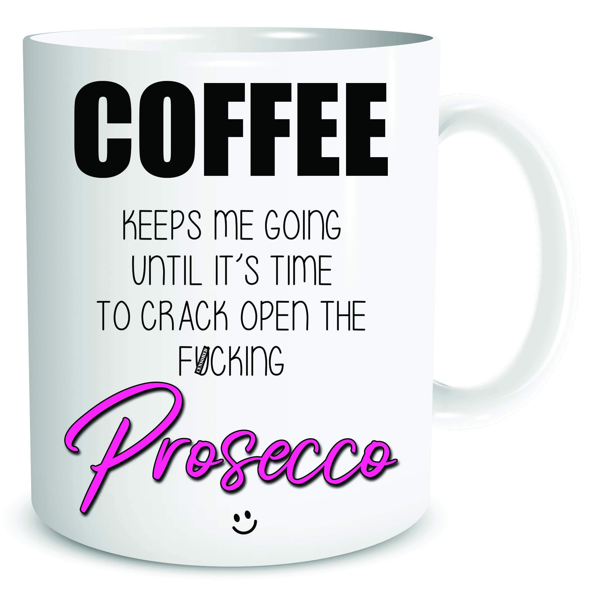 Funny Mugs Coffee Keeps Me Going Prosecco Cup Mug Work Office Birthday Gift WSDMUG1912