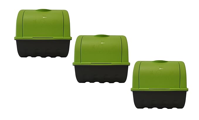 Haas 3X Kartoffelkiste Kartoffel Gemüse Zwiebel Karotten Zucchini Paprika -Box Grün Kartoffelhorde Obstbehälter Vorratsbehält