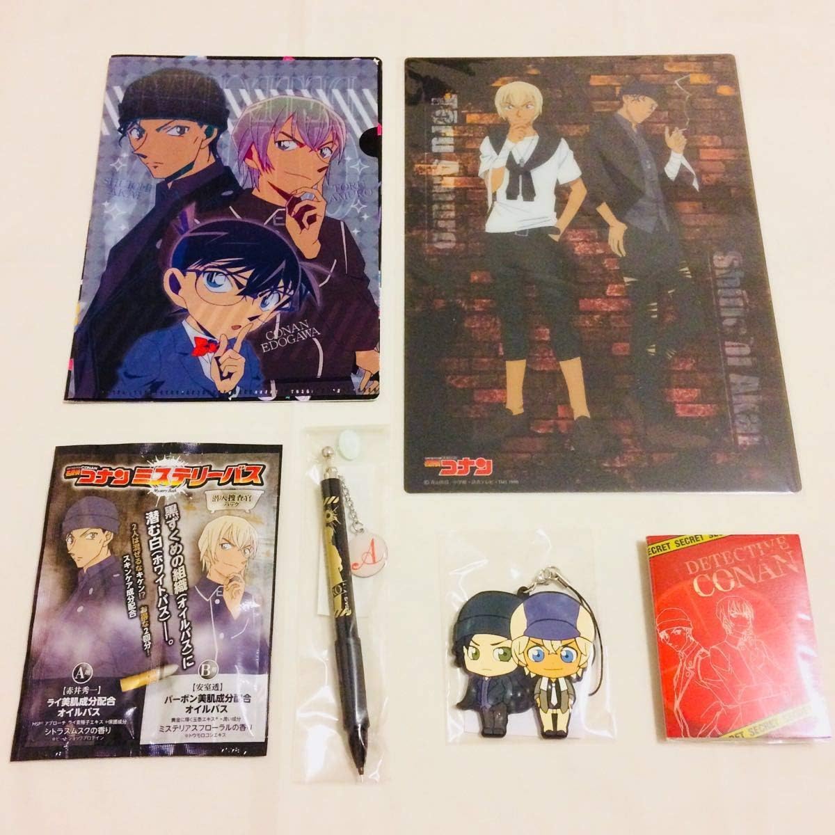 Amazon まとめ売り赤井秀一 安室透 グッズセット クリアファイル 下敷き シャーペン 付箋 ラバスト 入浴剤 赤安 ライバボ コナン アイドル 芸能人グッズ 通販