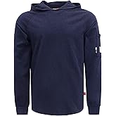 BOCOMAL FR Hooded T Shirts Heather Series 6oz Flame Resistant NFPA2112 CAT2 Fire Retardant Hoodies Work Shirt
