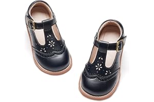 Kiderence Toddler Girls Mary Jane Dress Shoes Little Girls School Oxford Flats