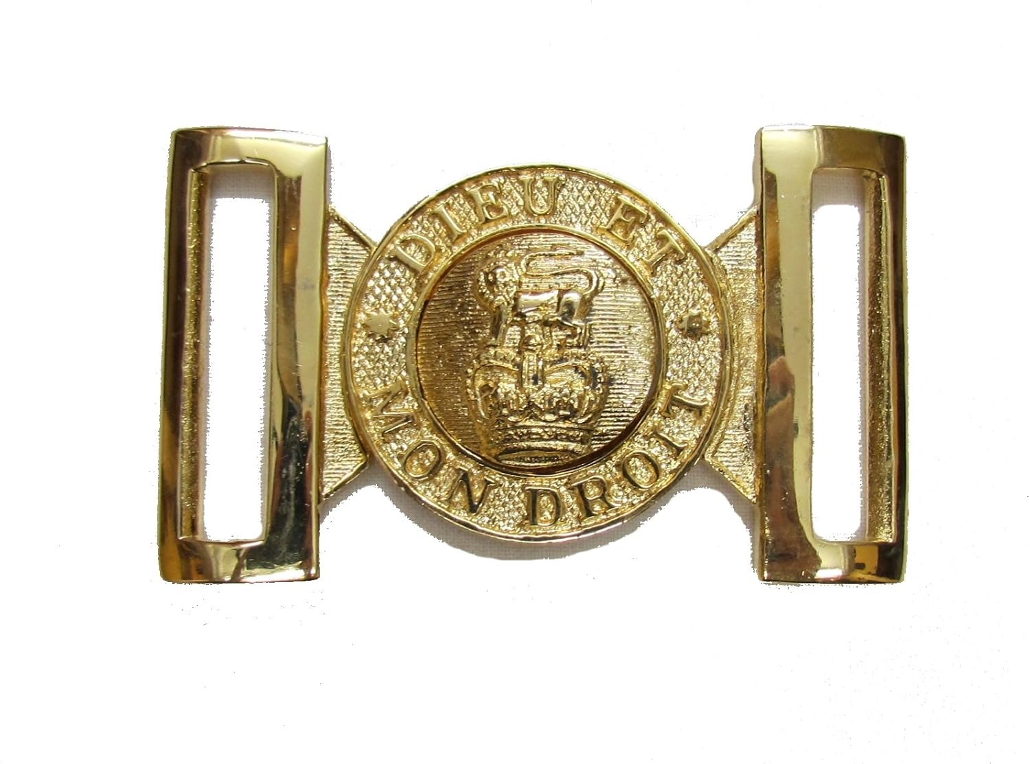 Buckle British Army Brass Belt Buckle Motto Reads DIEU ET MON DROIT