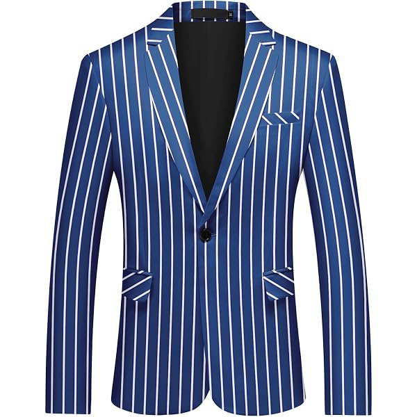 Lars Amadeus Father's Day Stripes Blazers for Men's Slim Fit