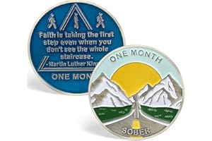 CHURYUML 1 Month Sobriety Coin AA Chips and Medallions One Month Sobriety Chip 30 Days Sobriety Gifts for Men Women Alcoholics Anonymous Gifts Addiction Recovery Gift