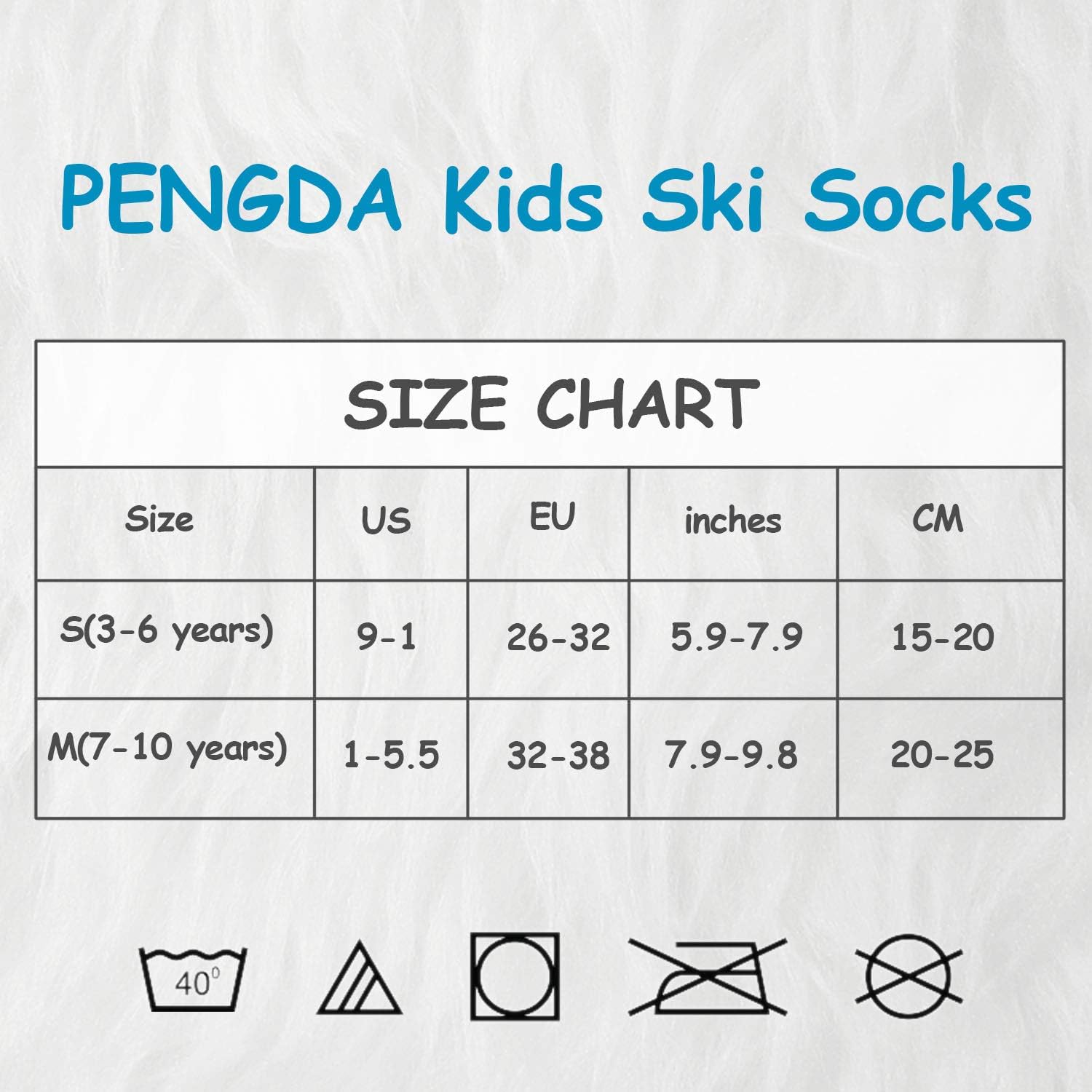 Kids Ski Socks Snow Socks Warm Snowboarding Winter Sports for Boys Girls: Clothing
