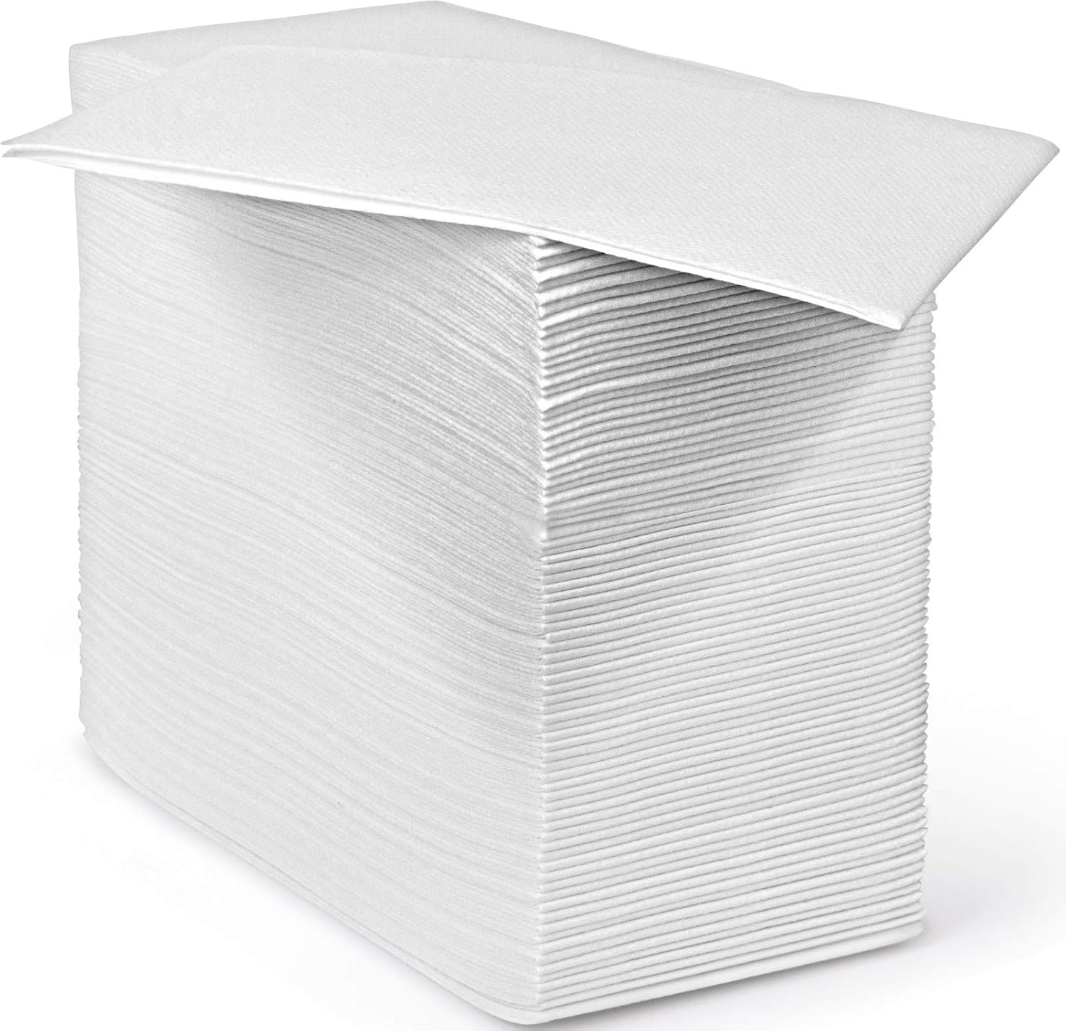 50 White Disposable Hand Towels for Bathroom, Disposable Linen-Feel Guest Towels – Formal Dinner, Anniversary, and Wedding Napkins for Tables, 8.5x4-Inches Folded, by Fete, : Office Products