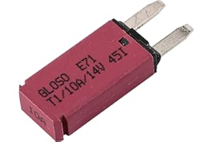 GLOSO Circuit Breaker ATM E71 Mini 10 Amp Automatic Circuit Breakers 2.8 mm Auto Reset (T1) - 1 Pack (10A)