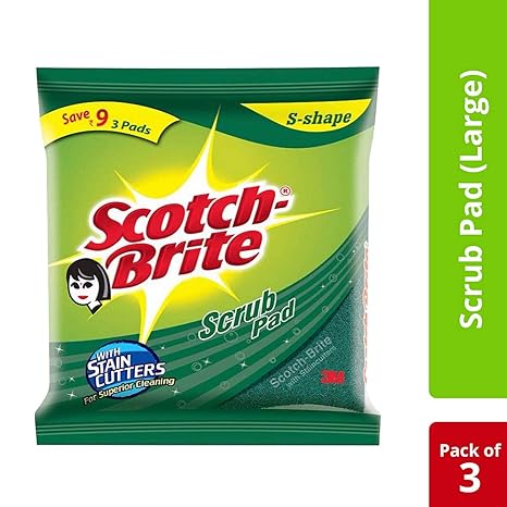 Scotch-Brite Scrub Pad (Large)-Super Saver Set of 3Pcs