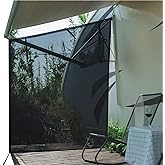 Dulepax RV Awning Side Shade- 9'X7' -Second Generation RV Awning Side Shade Screen Significantly Improves Shadew and Privacy.