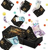 Giftota Happy Birthday Surprise Explosion Box Black Gold Money Gift Box
