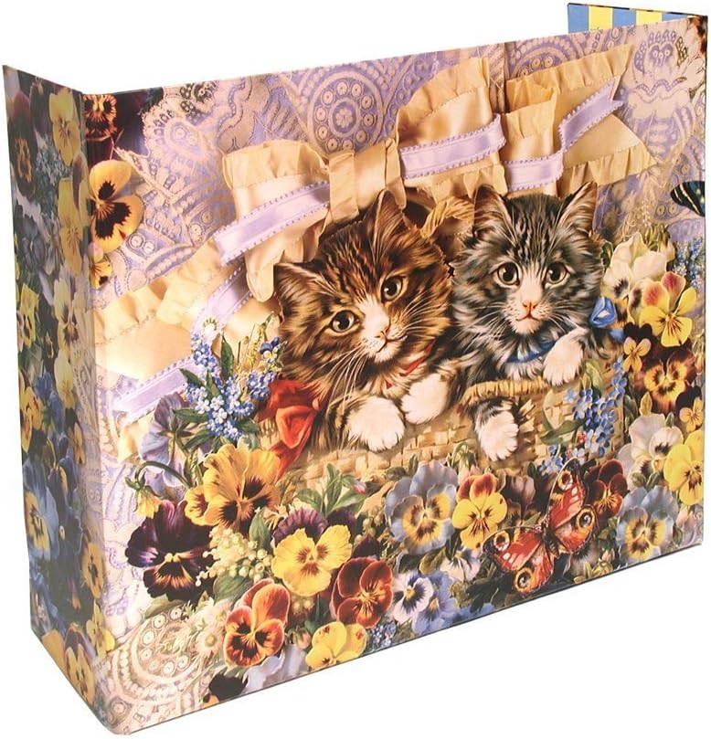 Cat Litter Screen – Privé Kitty Litter Box Cover – Reversible Floral & Striped Design – Sturdy Non-Tippable Cat Litter Enclosure – 15" Short Privacy Screen for Pets