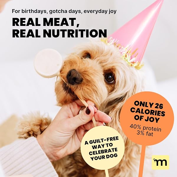 MALSIPREE DOG BIRTHDAY TREATS – PUPPY ADOPTION GIFTS & PUPPY TRAINING SUPPLIES – FUN DOG LOLLIPOPS & HEALTHY PET ICE CREAM ALTERNATIVE – CUTE ACCESSORIES & PHOTO PROPS – 8 PACK