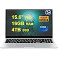 SAMSUNG Galaxy Book 4 Business Copilot AI PC Laptop 15.6" FHD Anti-Glare Intel 10-core Core 7 150U (Beats i7-1335U) 16GB RAM 4TB SSD Backlit Fingerprint USB-C Long-Lasting Battery Win11 Silver