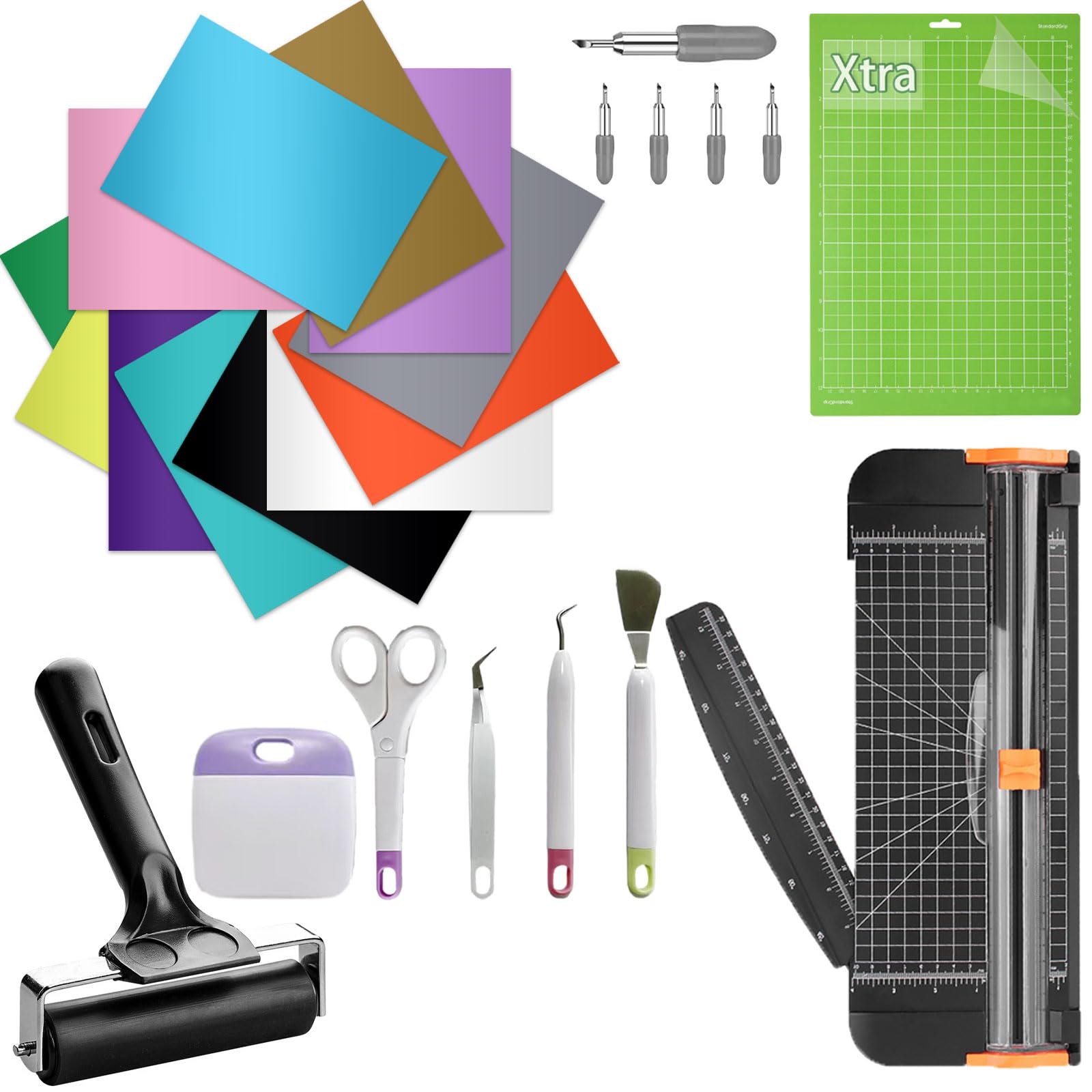 Photo 1 of ** CUTTER ONLY**
LOPASA Starter Kit Compatible with Cricut Joy Xtra Machine, Extra Bundle for Beginners, 8.5 x 12 Xtra Size Accessories and Supplies, All Essential Tools and Material(Heat Transfer Vinyl Bundle)