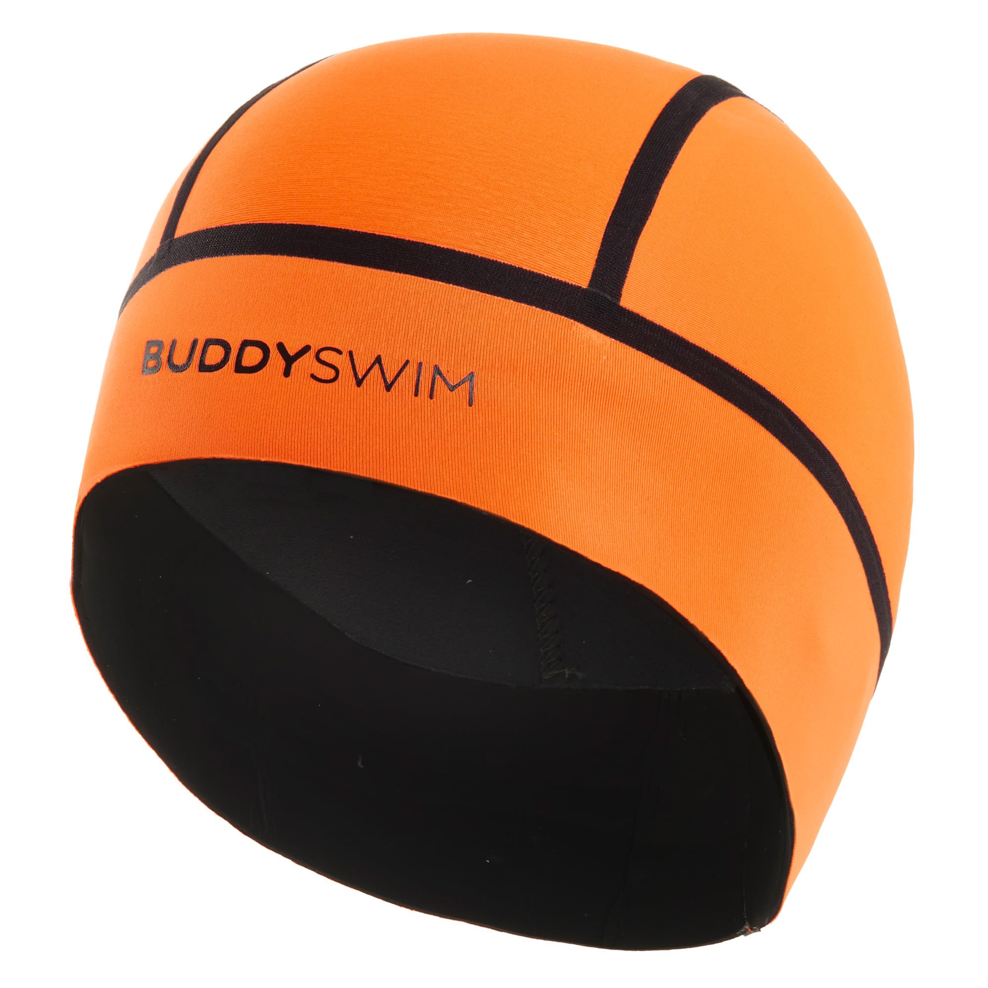 BUDDYSWIM Neoprene Swimming Cap Without Zip – Thermal Insulating Cap for Open Water open water swimming goggles, Surfing, Scuba Diving, Snorkeling, Cold Water Sports, and Water Activities – Orange