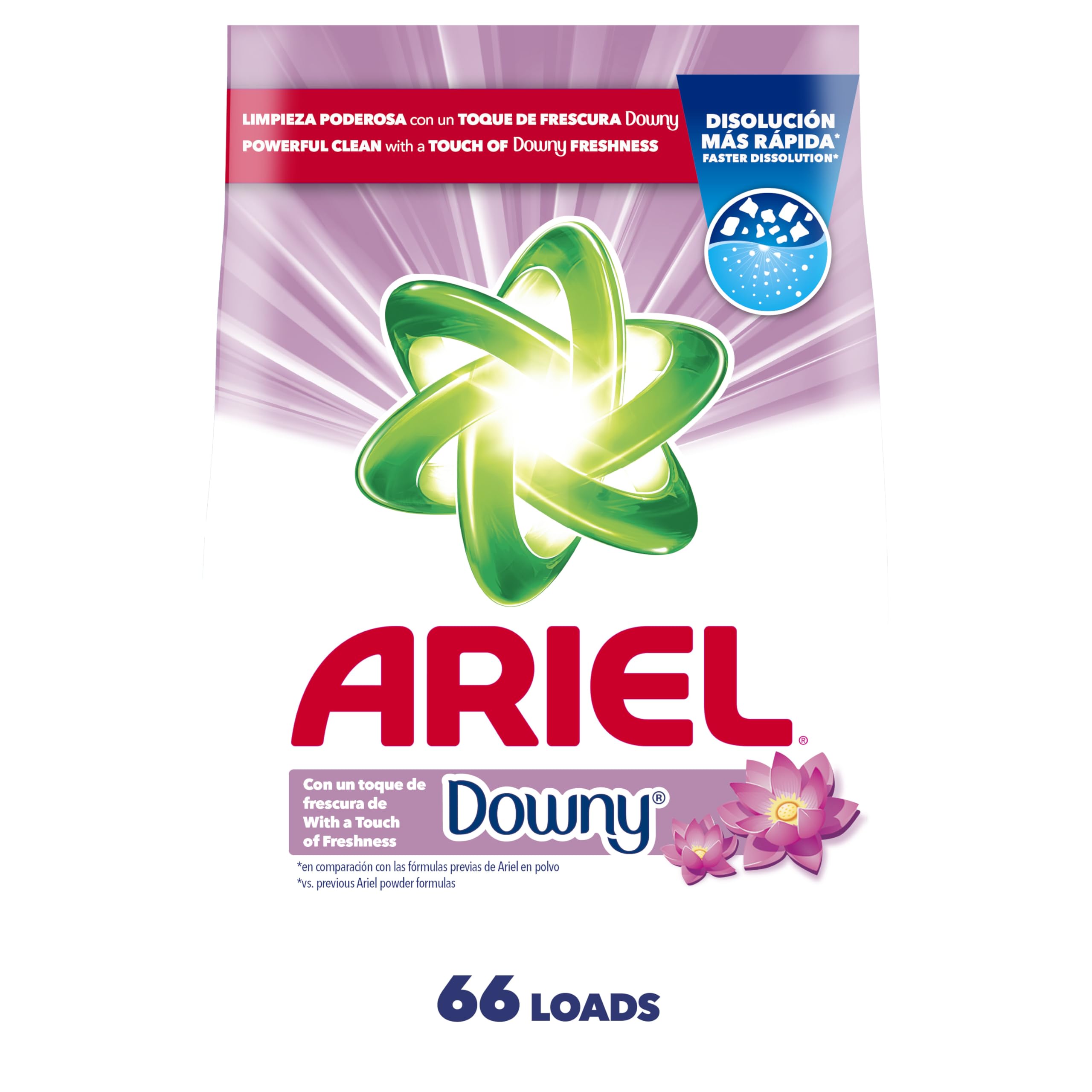 Photo 1 of *HALF WAY**Ariel with a Touch of Downy Freshness, Powder Laundry Detergent, 105.8 ounces, 66 Loads