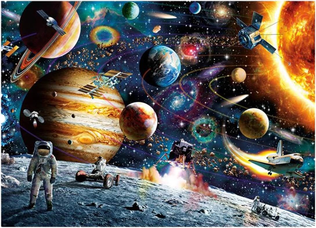 Jigsaw Puzzles for Adults,1 Set 1000 Pieces - Space Puzzle, Water City Puzzle, Aegean Sea Micro Jigsaw Puzzles 27.56 x 19.69 inches (Space)